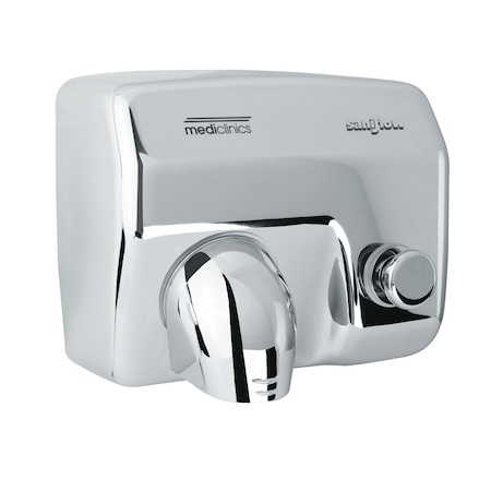 SANIFLOW PUSH-BUTTON HAND DRYER - BRIGHT CHROMED E88C-UL